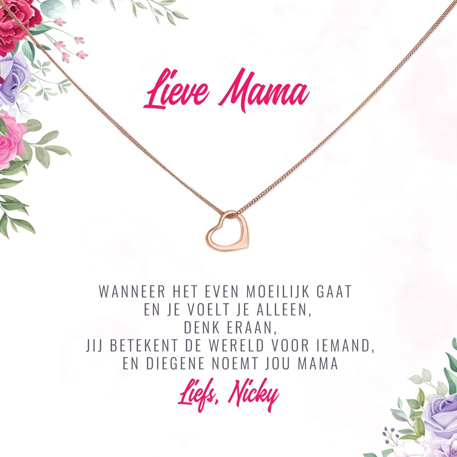 Mama, Jij bent De Wereld Voor Iemand En Diegene Noemt Jou Mama Ketting - Bella Mia