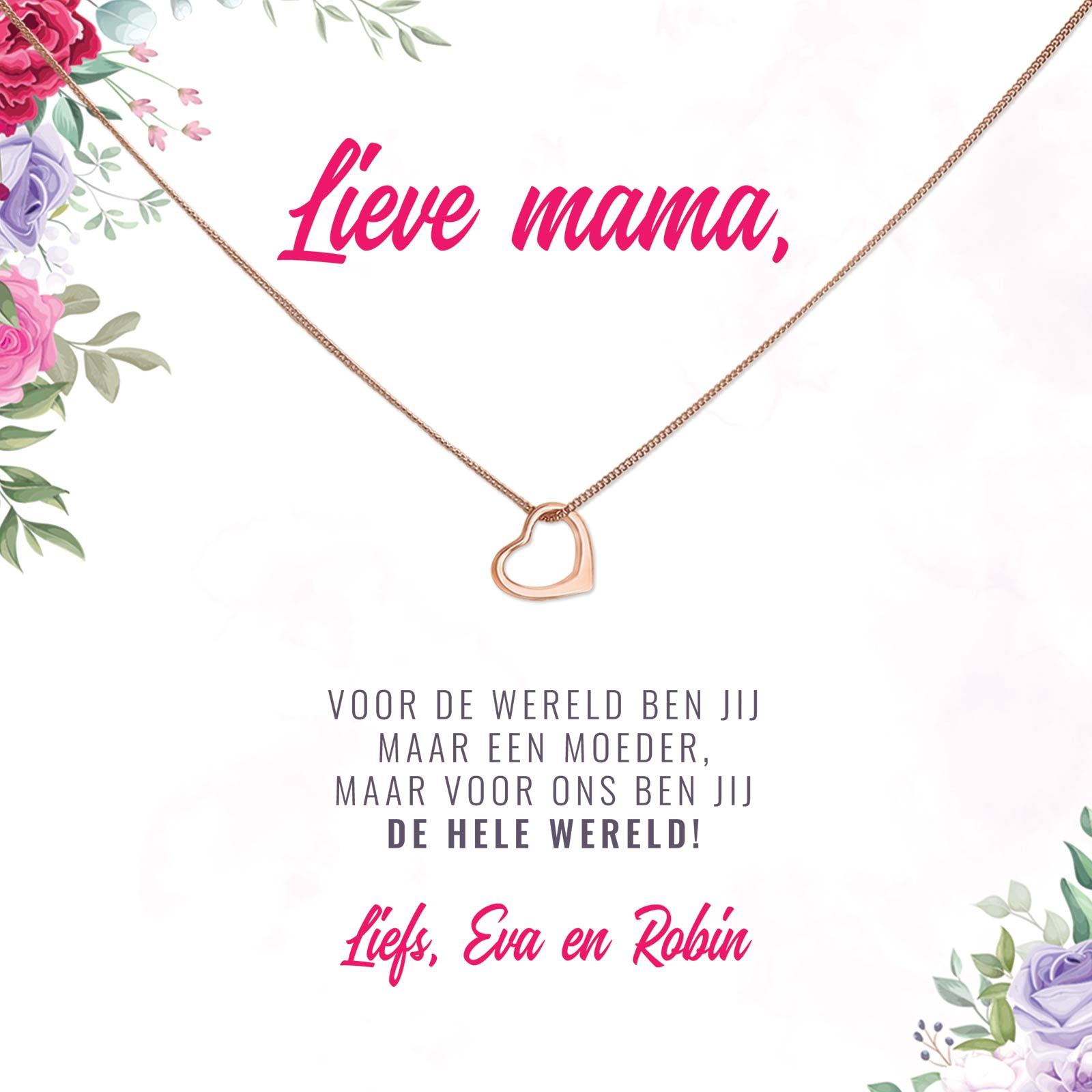 Voor De Wereld Maar Een Mama Ketting - Bella Mia
