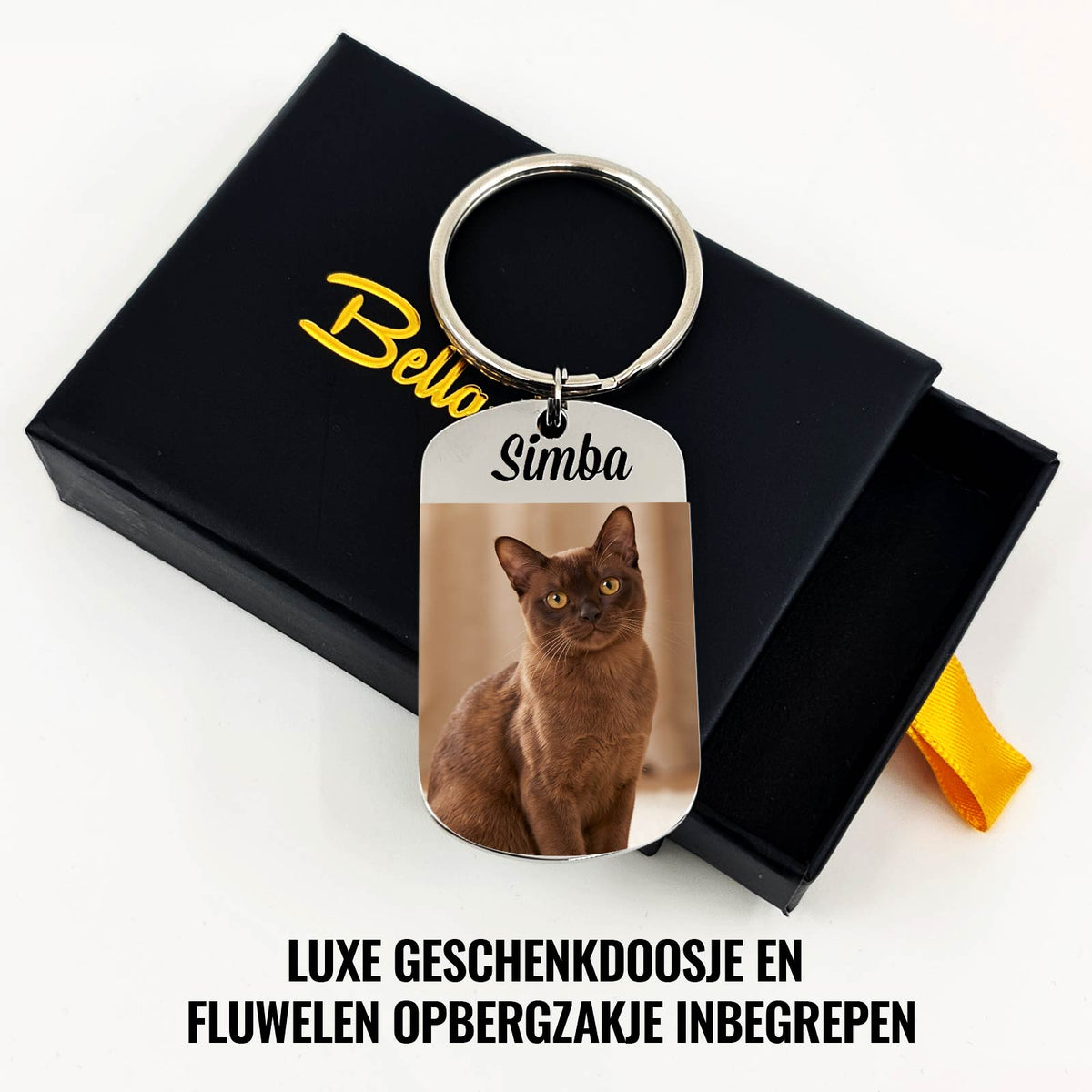Sleutelhanger met foto van jouw kat