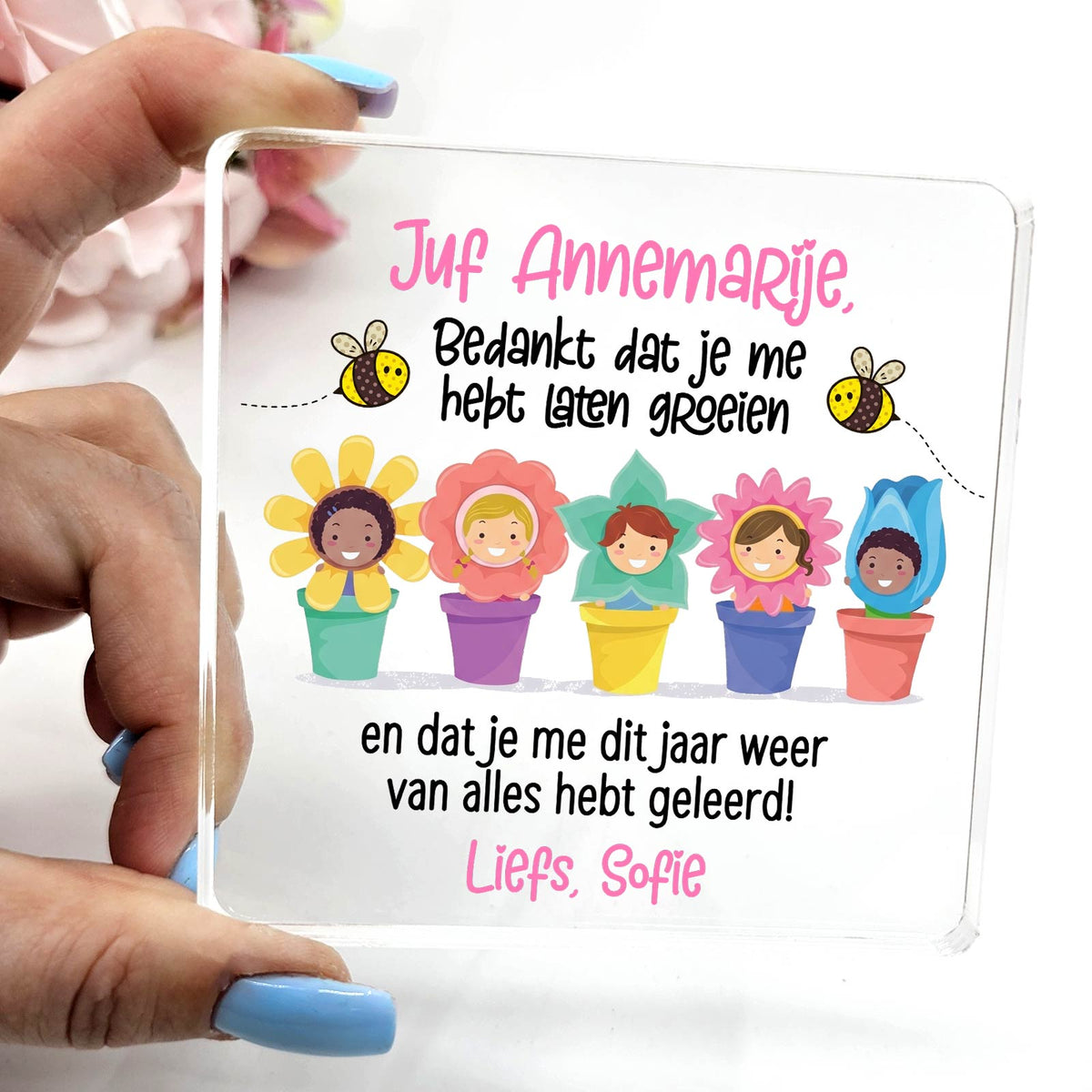 Bedankt dat je me liet groeien - Plexiglas Plaque