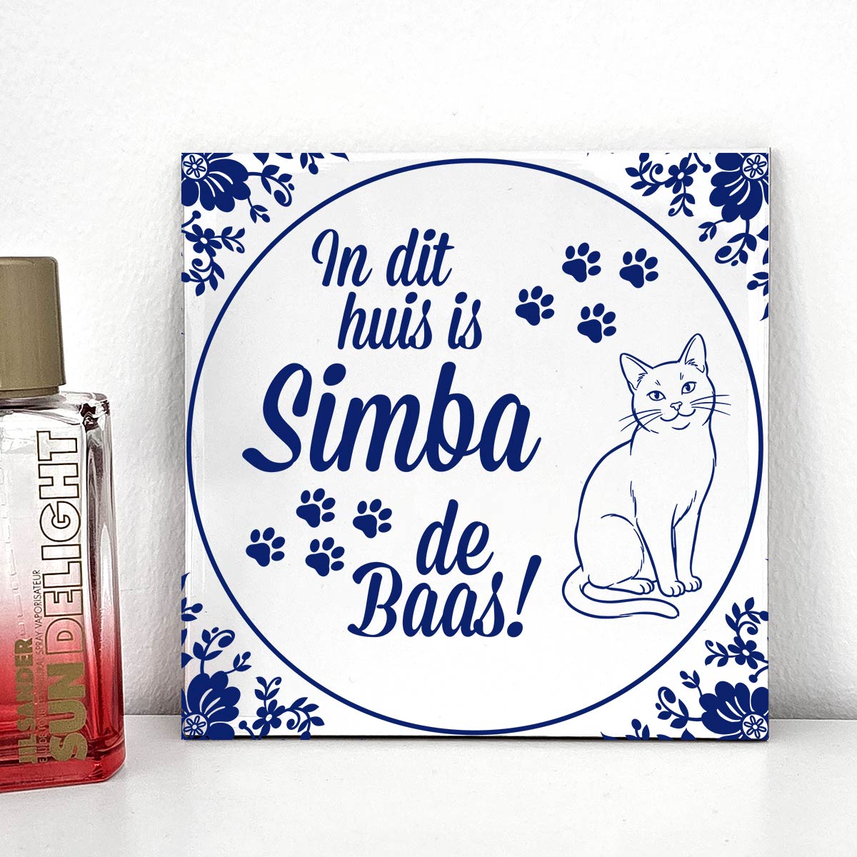 De baas in huis - Keramisch Tegeltje