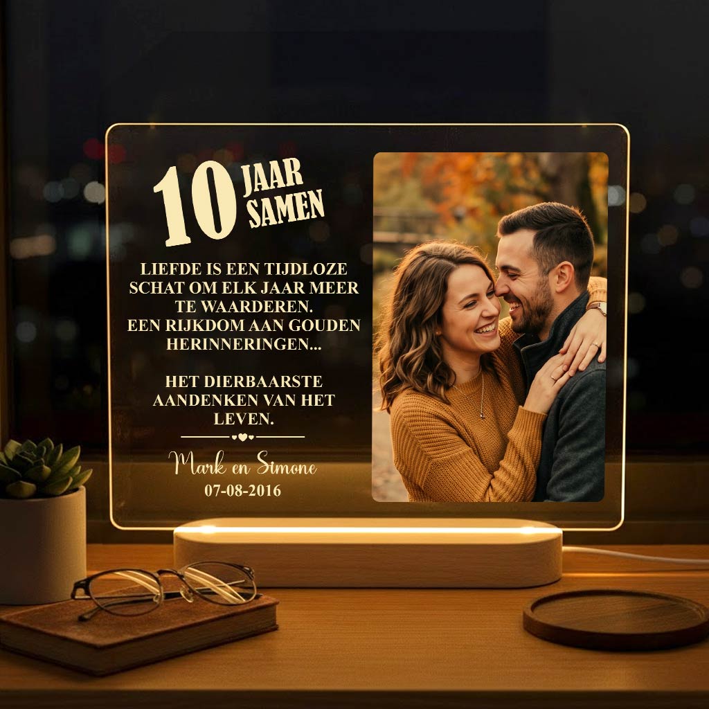 X jaar samen fotolamp
