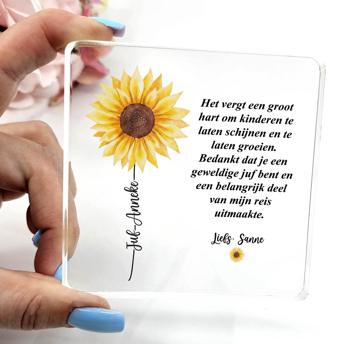 Het vergt een groot hart - Plexiglas Plaque