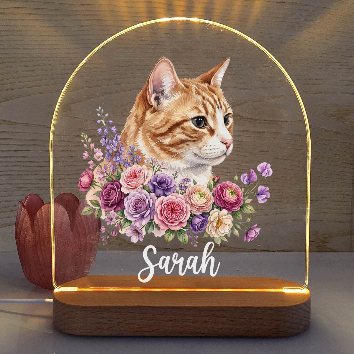 Kattenlampje met naam