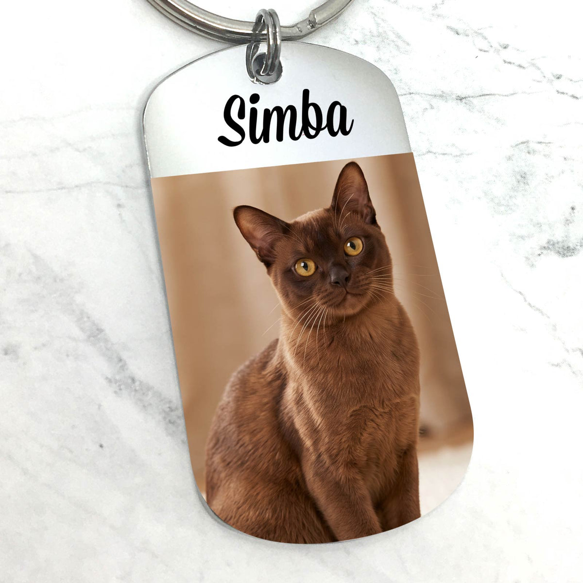 Sleutelhanger met foto van jouw kat