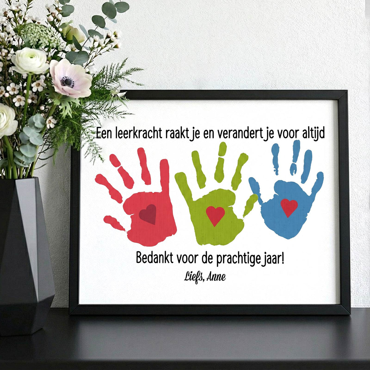 Een leerkracht raakt je - Print in fotolijst