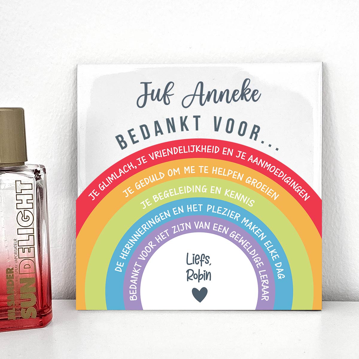 Juf, Bedankt voor... Keramisch Tegeltje