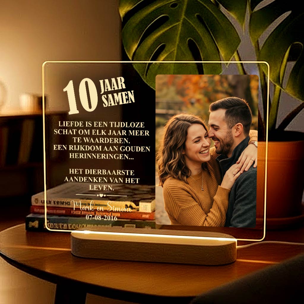 X jaar samen fotolamp