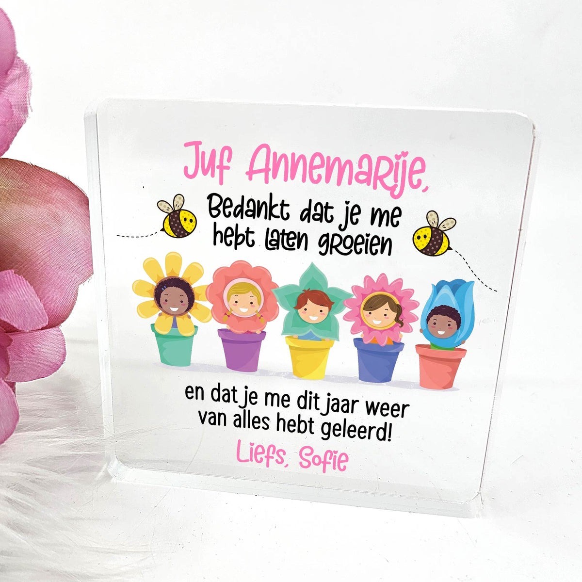Bedankt dat je me liet groeien - Plexiglas Plaque