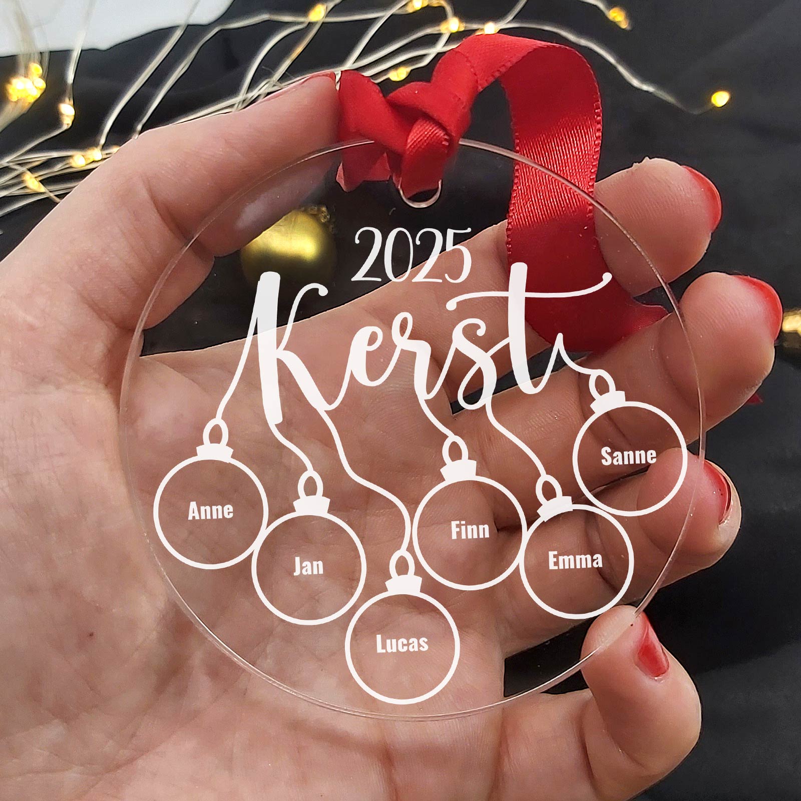 Kerstballen Bal!  Plexiglas Kerstbal