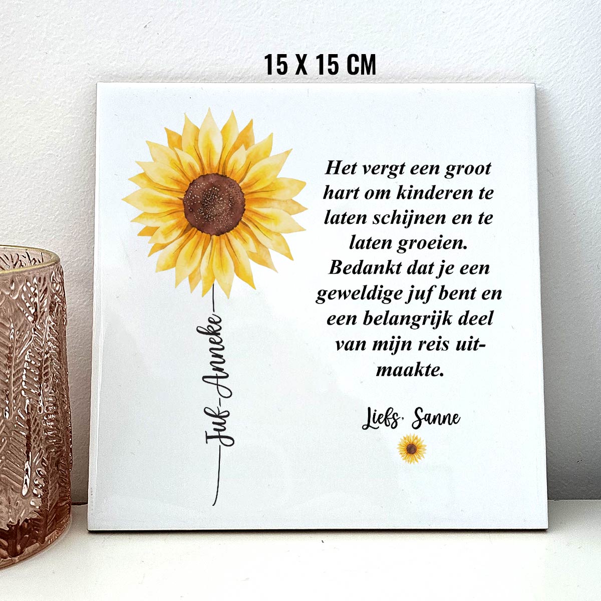 Het vergt een groot hart - Keramisch Tegeltje