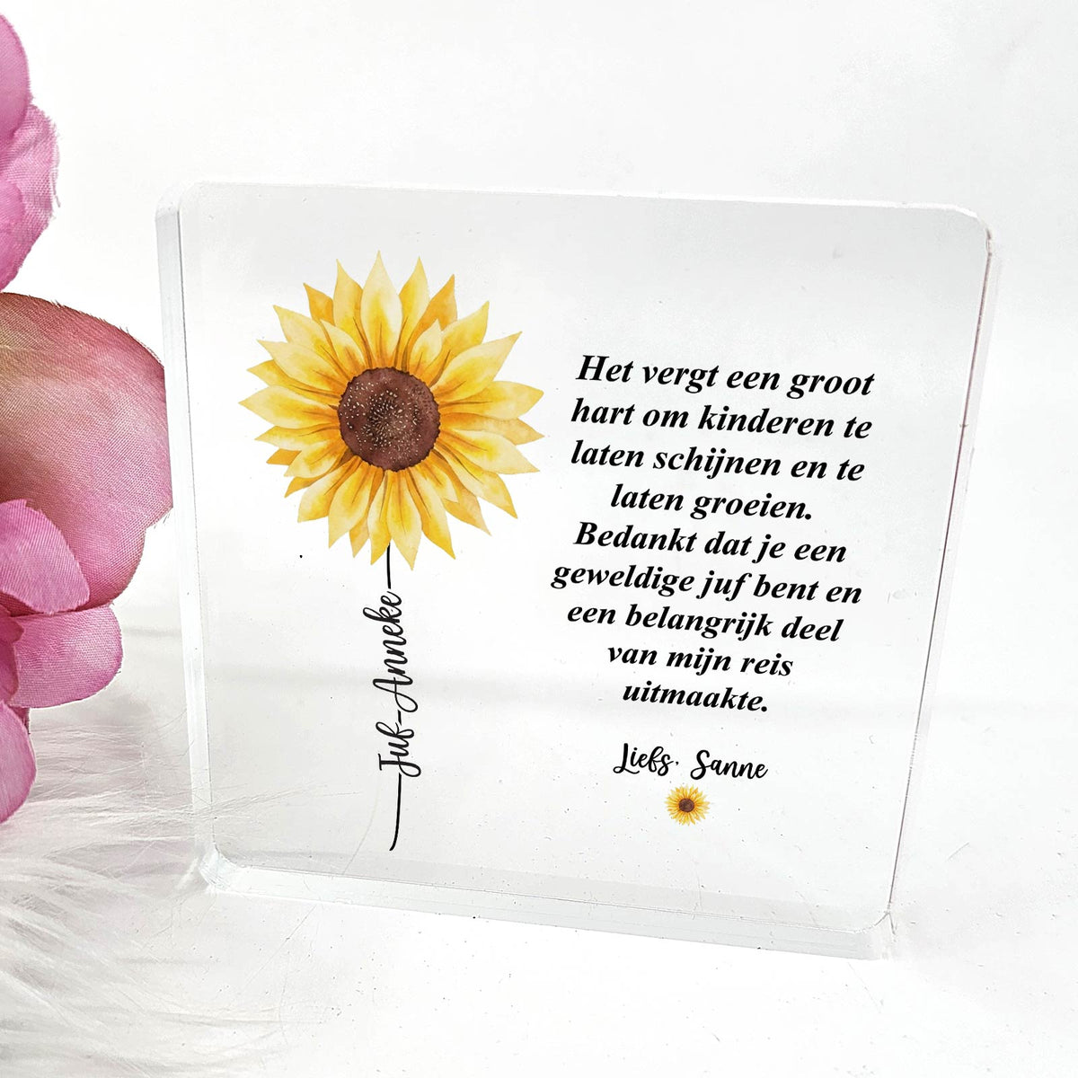 Het vergt een groot hart - Plexiglas Plaque