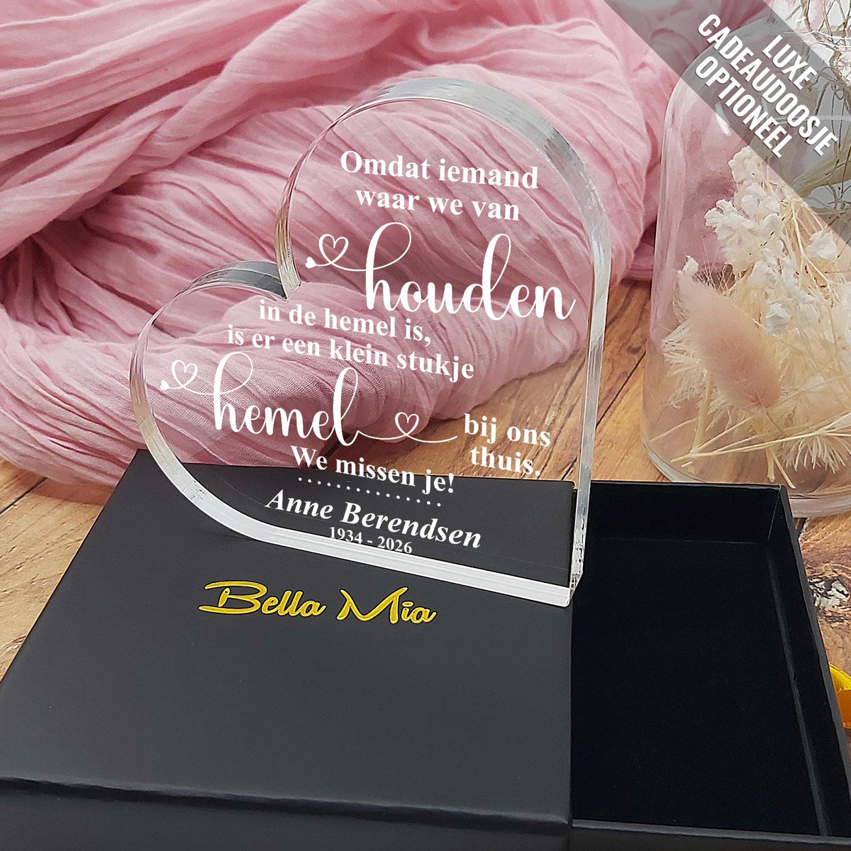 Klein stukje hemel - Plexiglas Hart