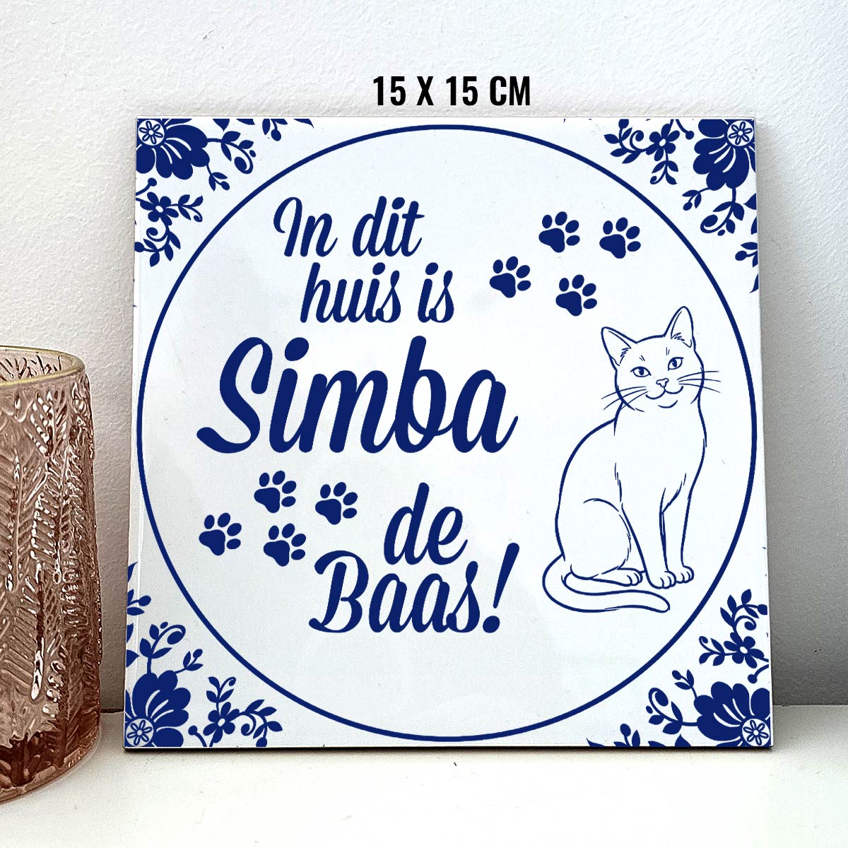 De baas in huis - Keramisch Tegeltje