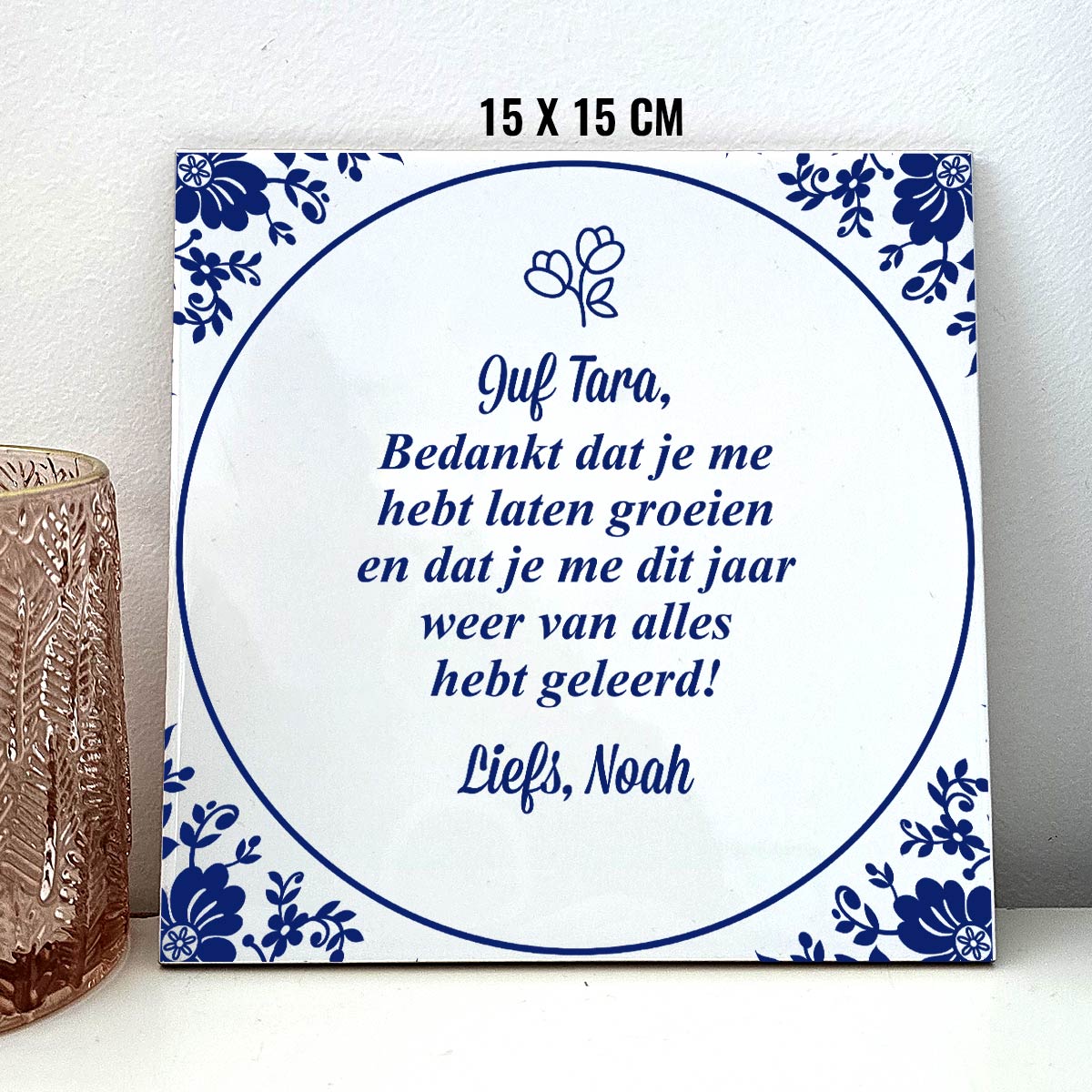 Bedankt dat je de tijd nam - Keramisch Tegeltje