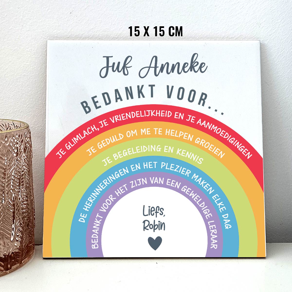 Juf, Bedankt voor... Keramisch Tegeltje