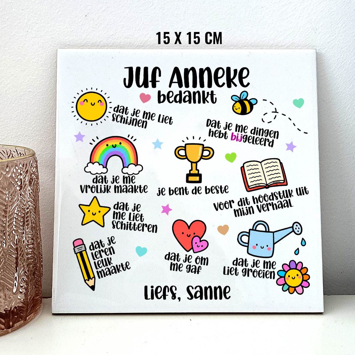 Bedankt voor dit jaar! - Keramisch Tegeltje