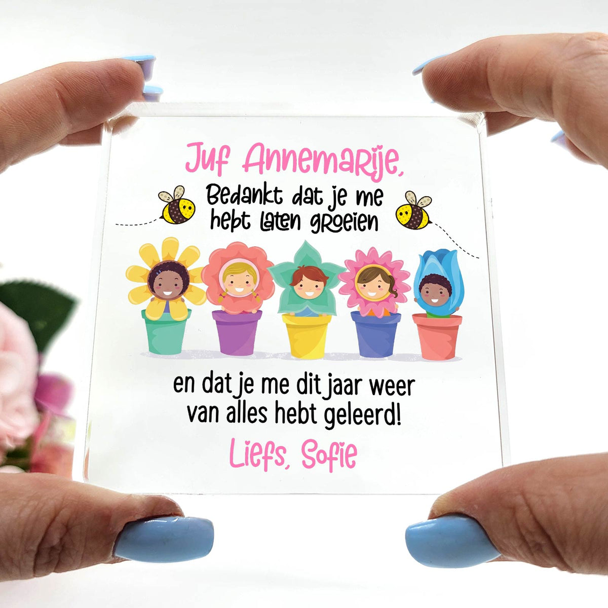 Bedankt dat je me liet groeien - Plexiglas Plaque