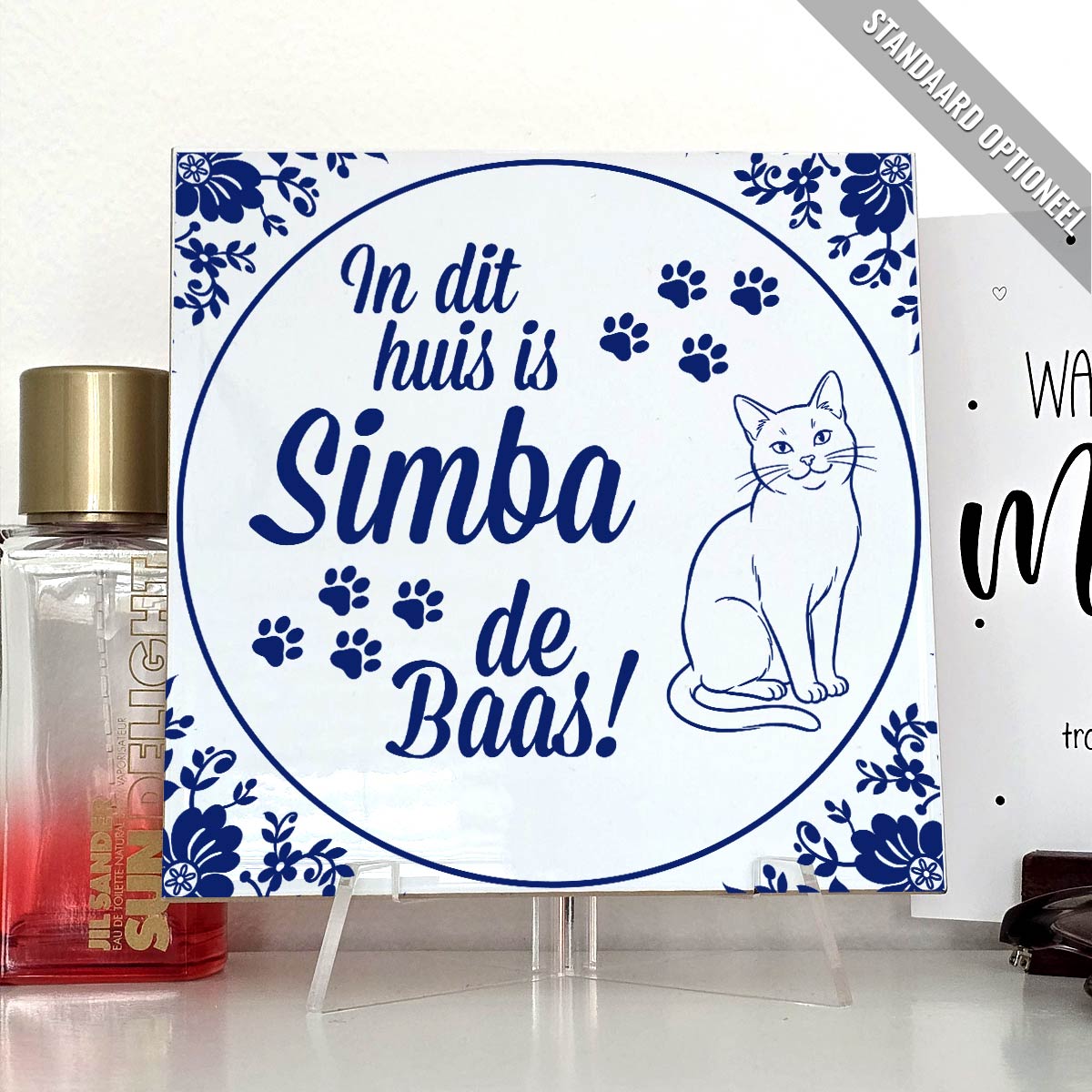 De baas in huis - Keramisch Tegeltje