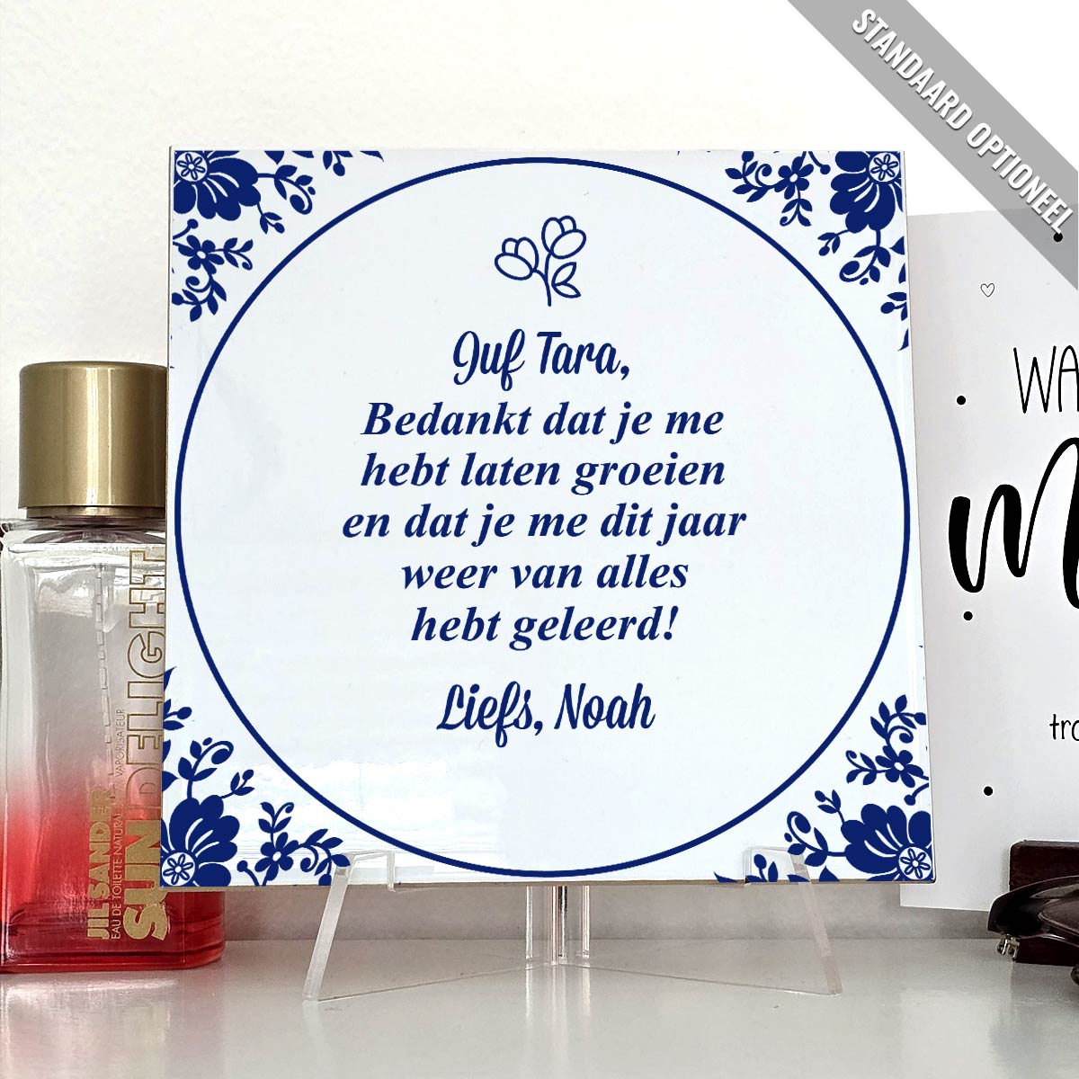 Bedankt dat je de tijd nam - Keramisch Tegeltje