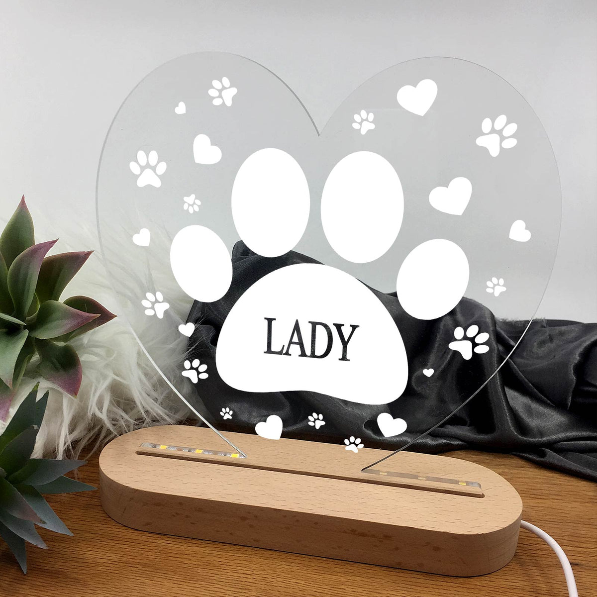 Pootje met naam - Ledlamp