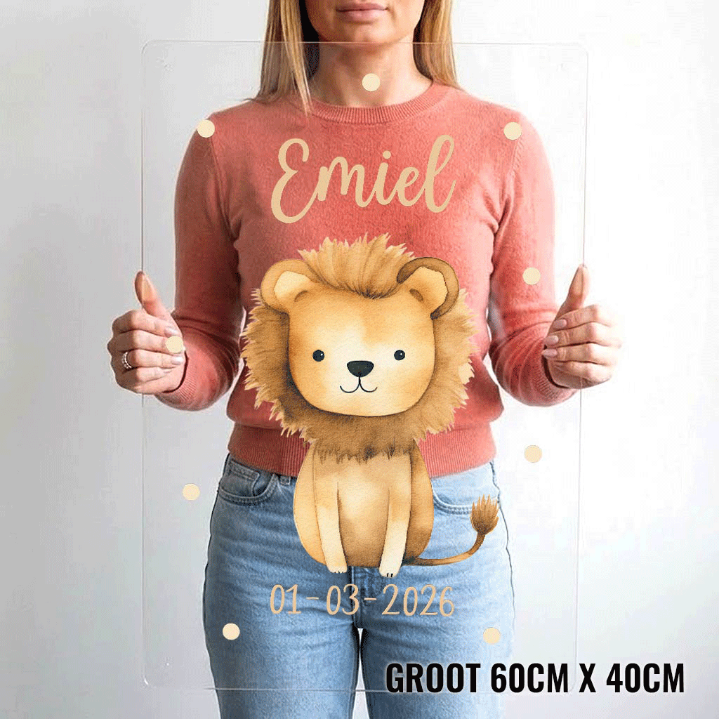 Schattige Dierenprint - Muurdeco op plexiglas