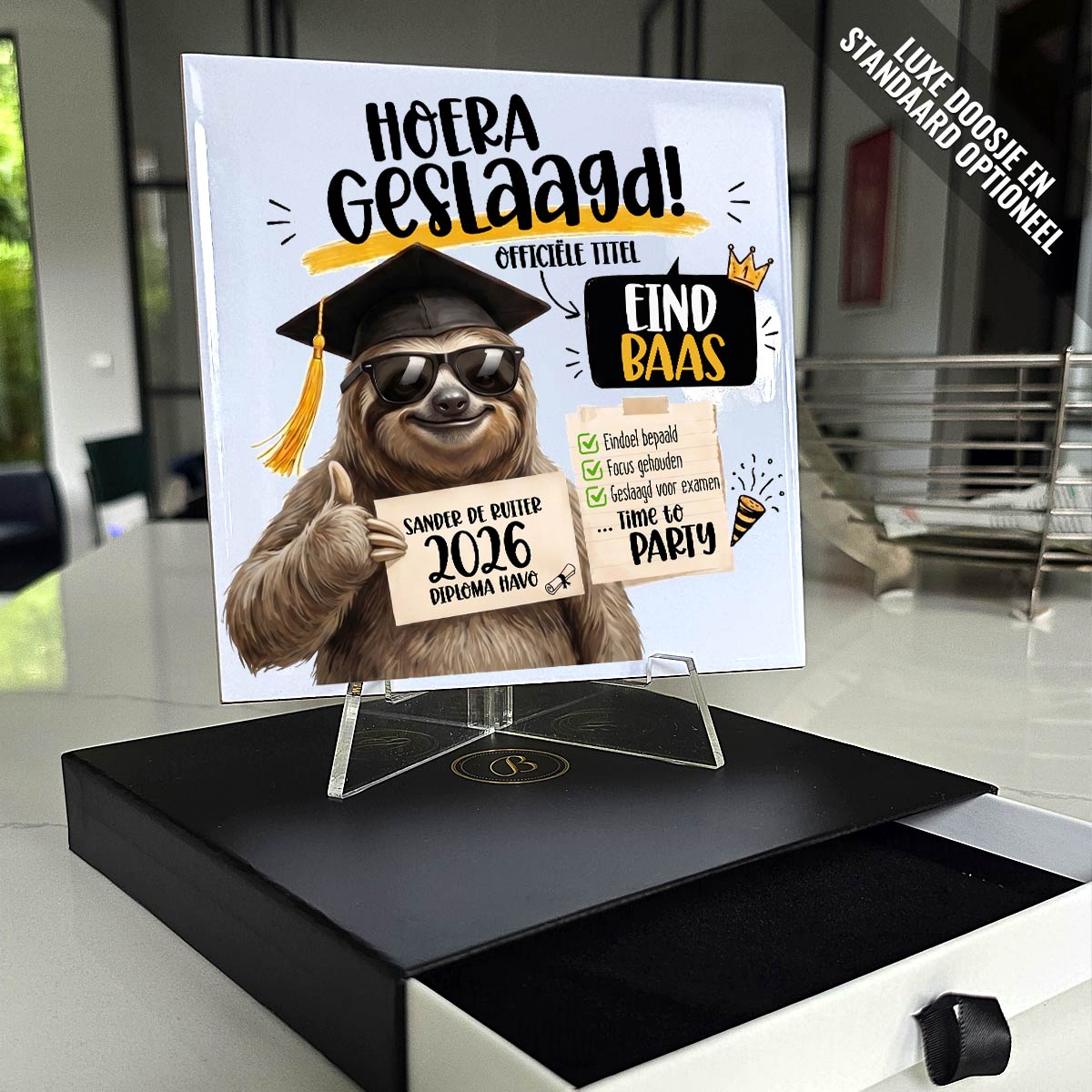 Hoera, Geslaagd! - Keramisch Tegeltje
