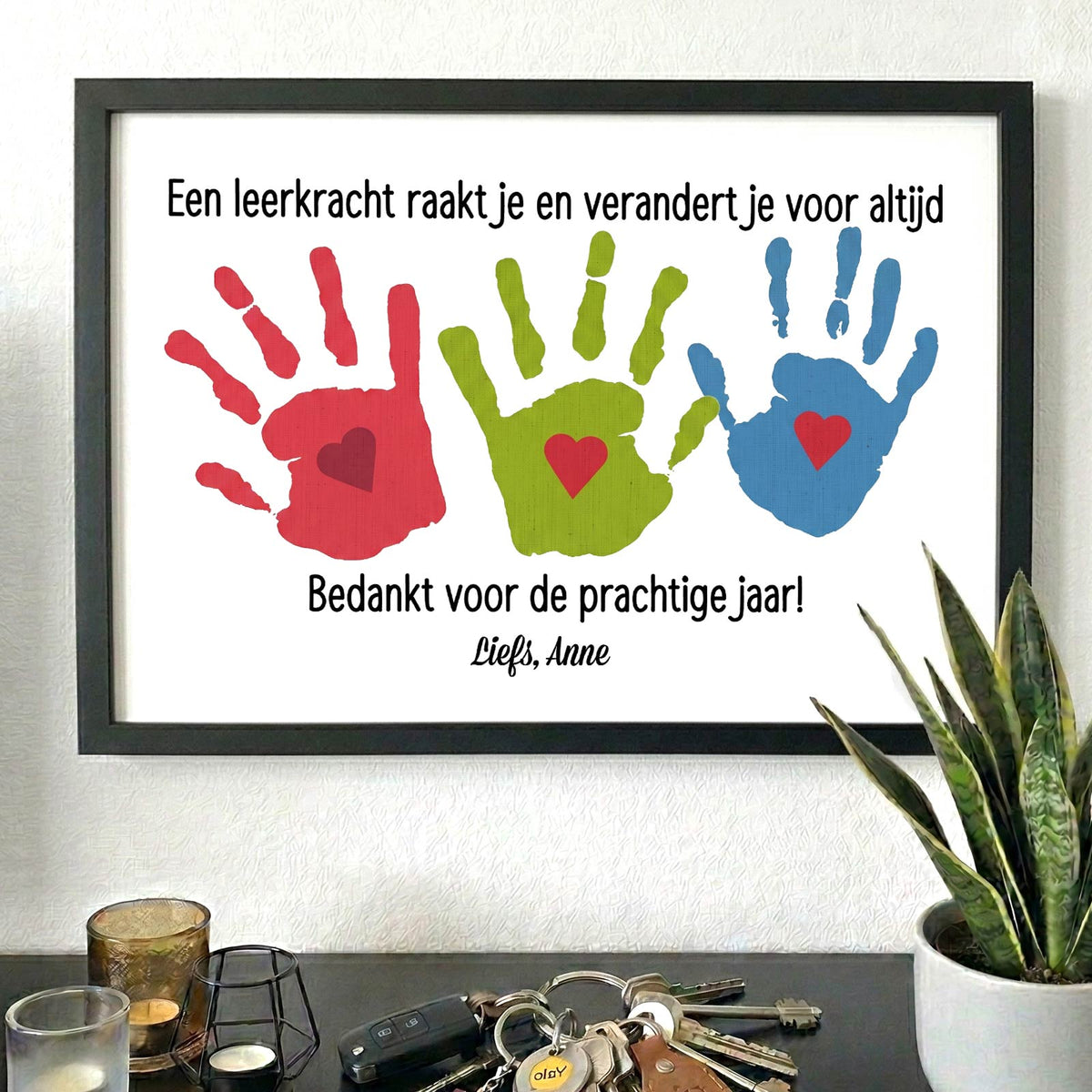 Een leerkracht raakt je - Print in fotolijst