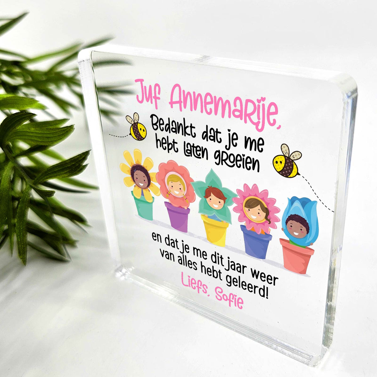 Bedankt dat je me liet groeien - Plexiglas Plaque