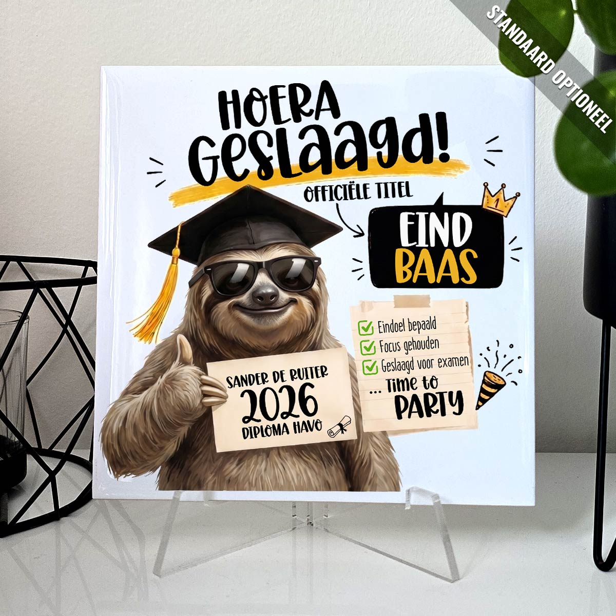 Hoera, Geslaagd! - Keramisch Tegeltje