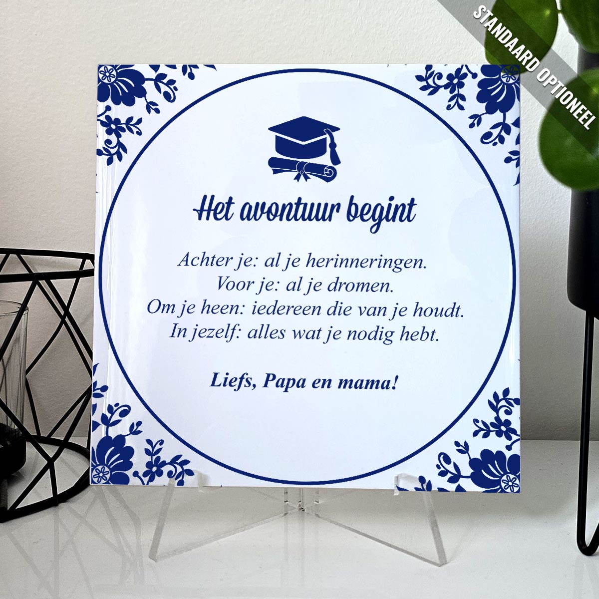 Het avontuur begint - Keramisch Tegeltje