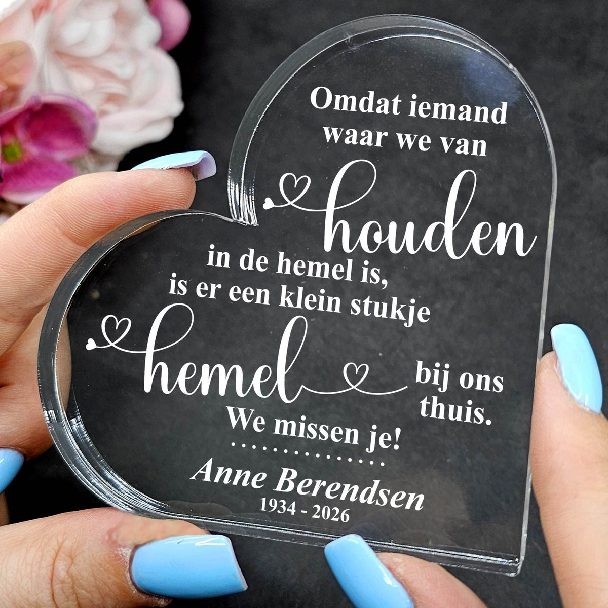 Klein stukje hemel - Plexiglas Hart
