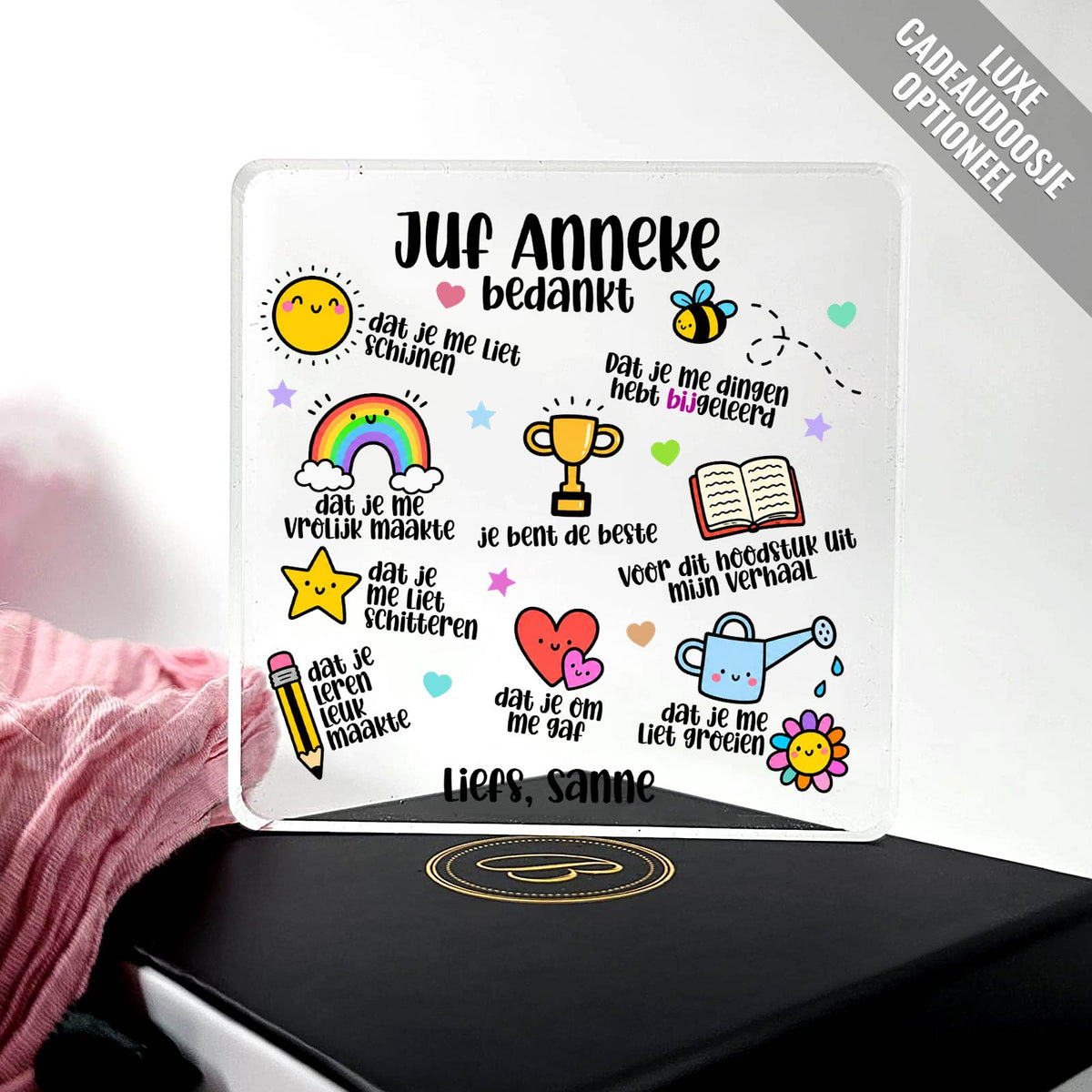 Bedankt juf - Plexiglas Plaque