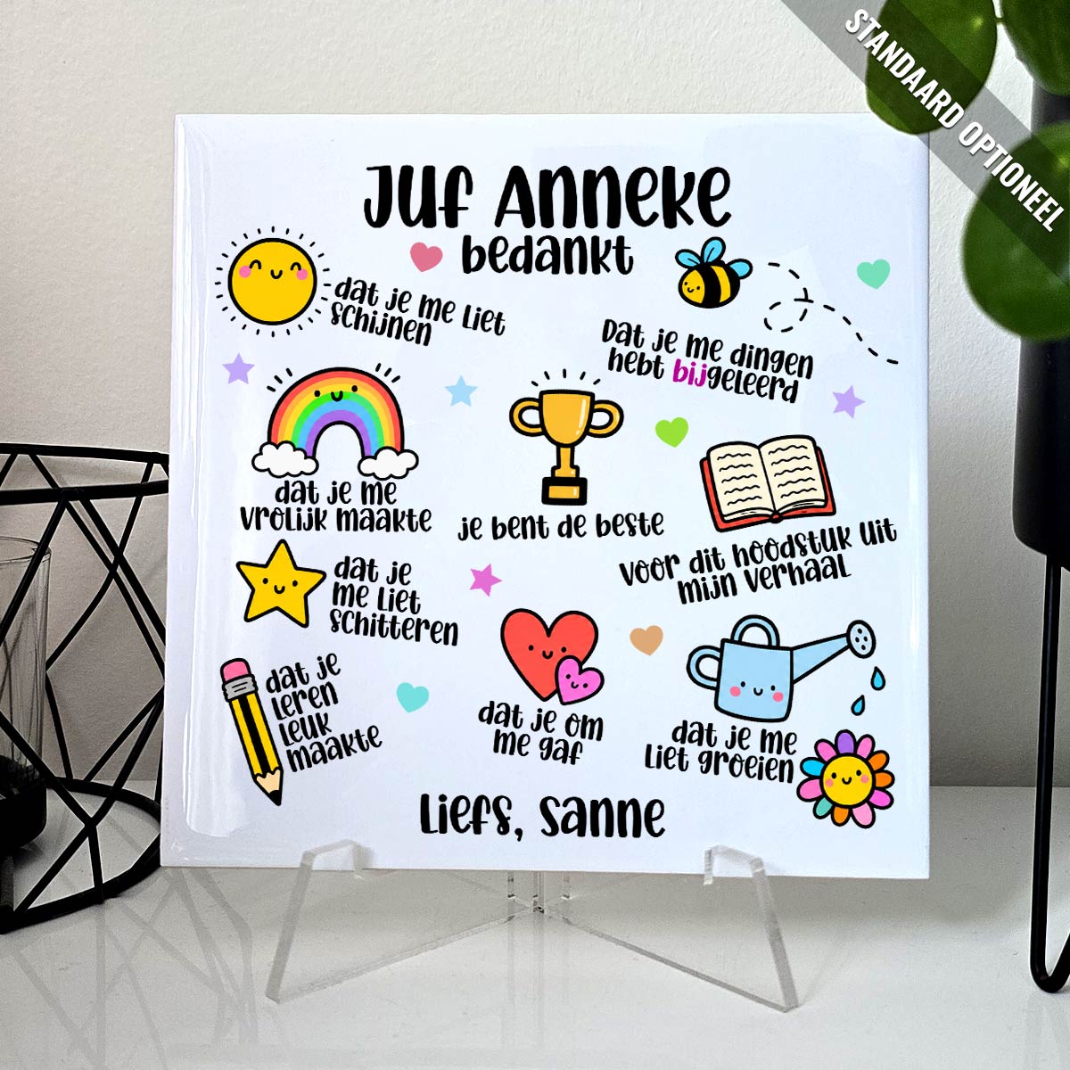 Bedankt voor dit jaar! - Keramisch Tegeltje