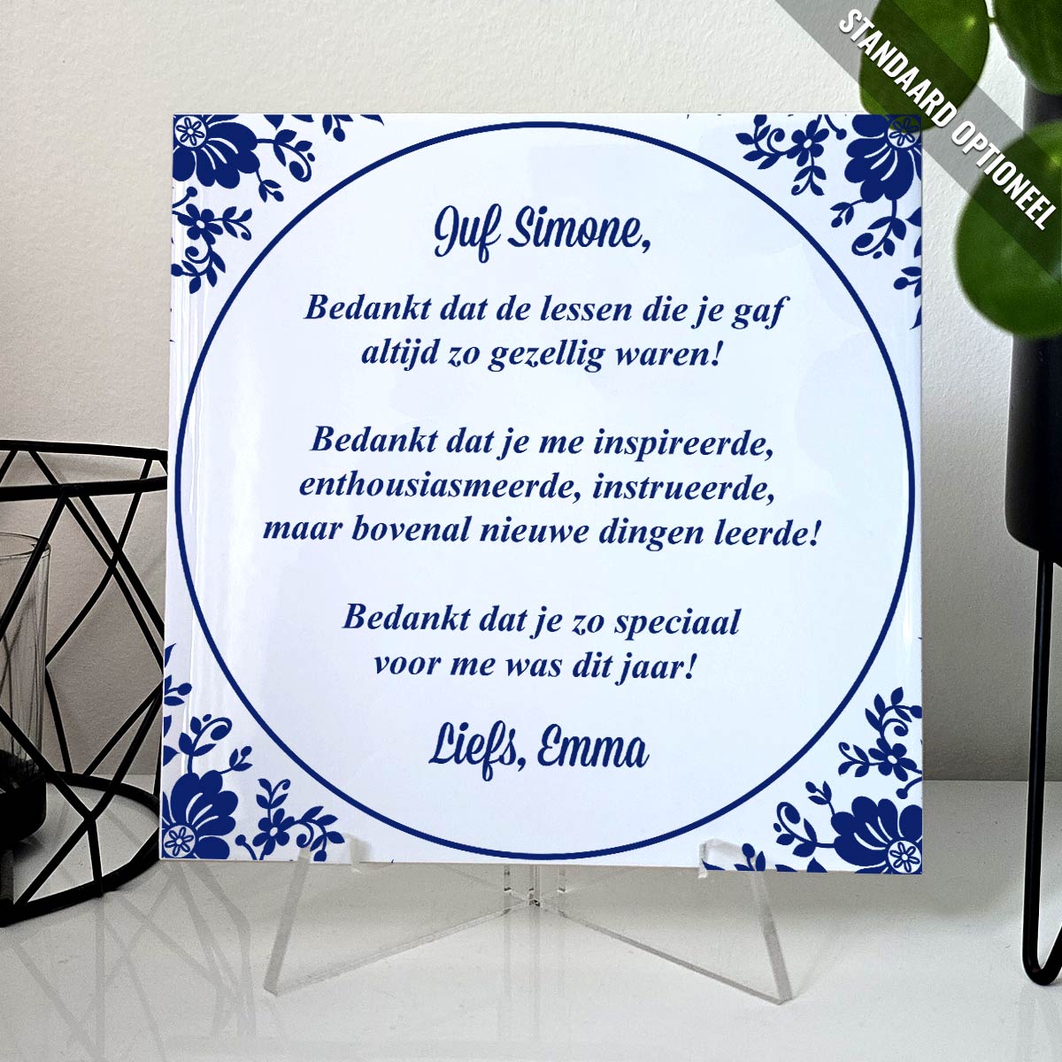 Bedankt dat je zo speciaal was - Keramisch Tegeltje