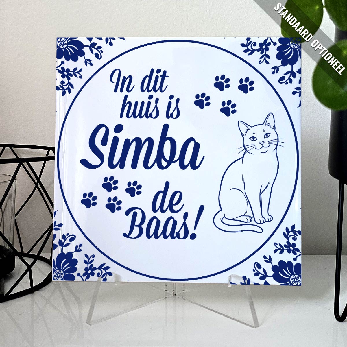 De baas in huis - Keramisch Tegeltje