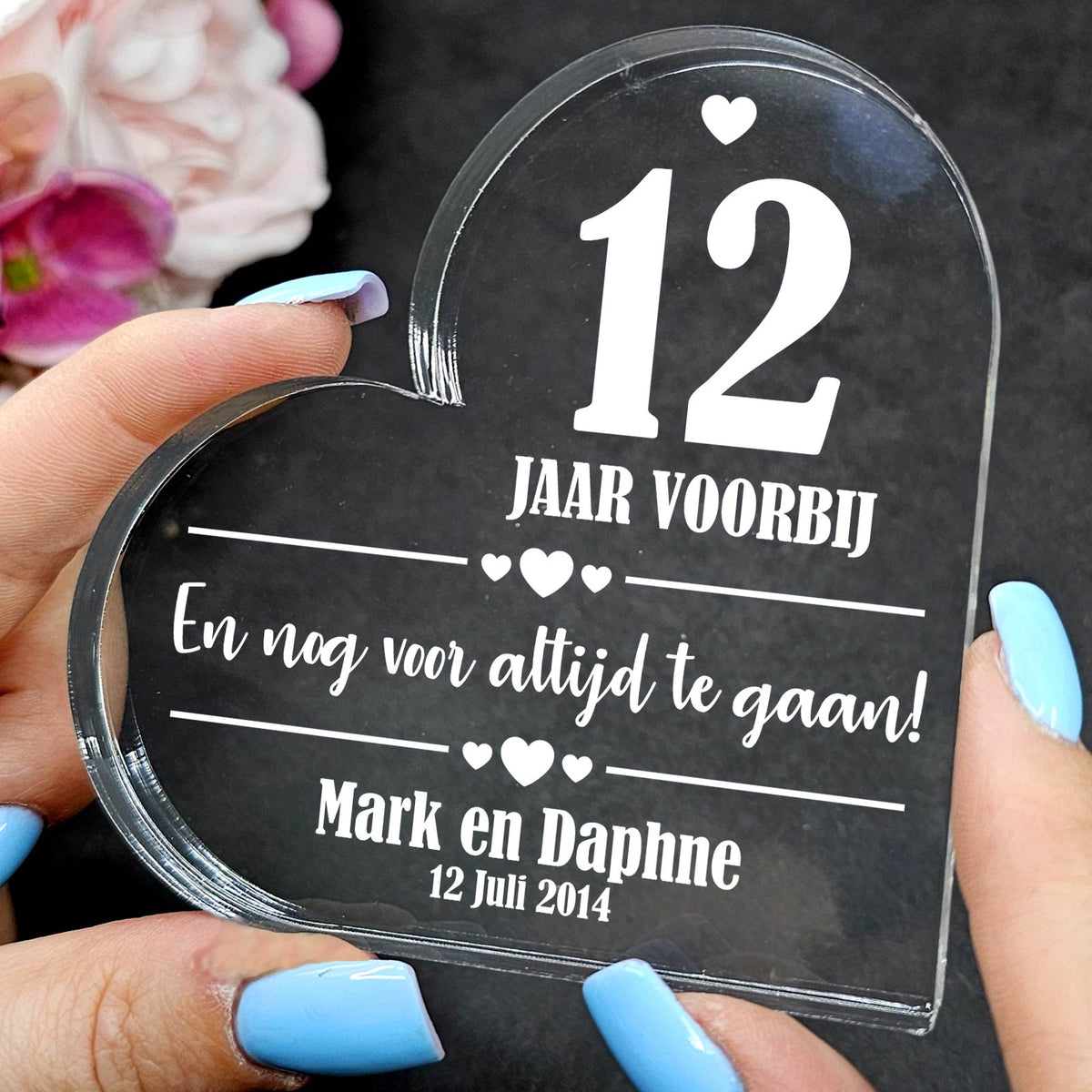 Voor altijd te gaan - Plexiglas Hart