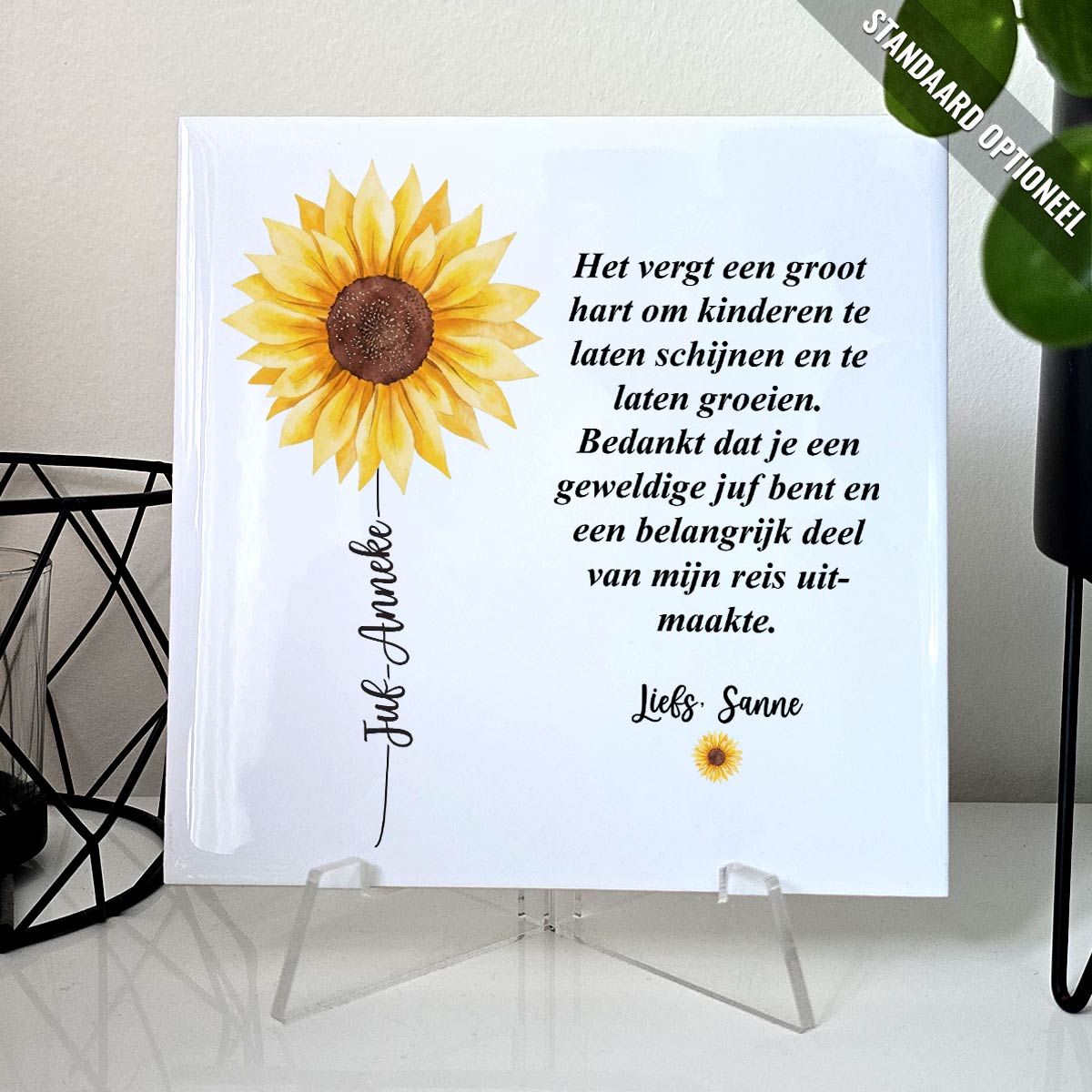 Het vergt een groot hart - Keramisch Tegeltje