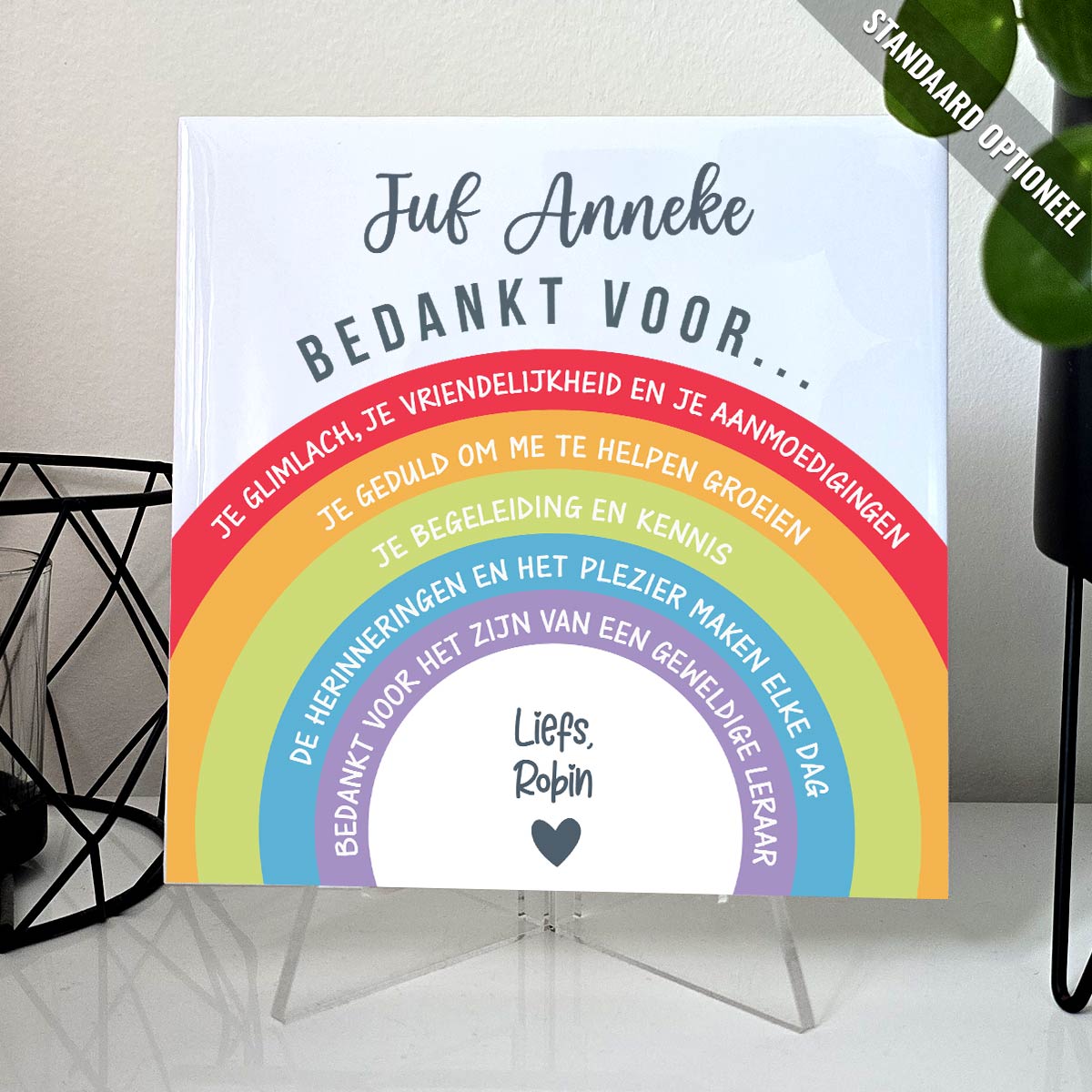Juf, Bedankt voor... Keramisch Tegeltje