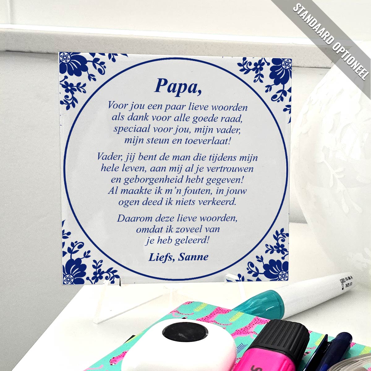 Een paar lieve woorden voor papa - Tegeltje