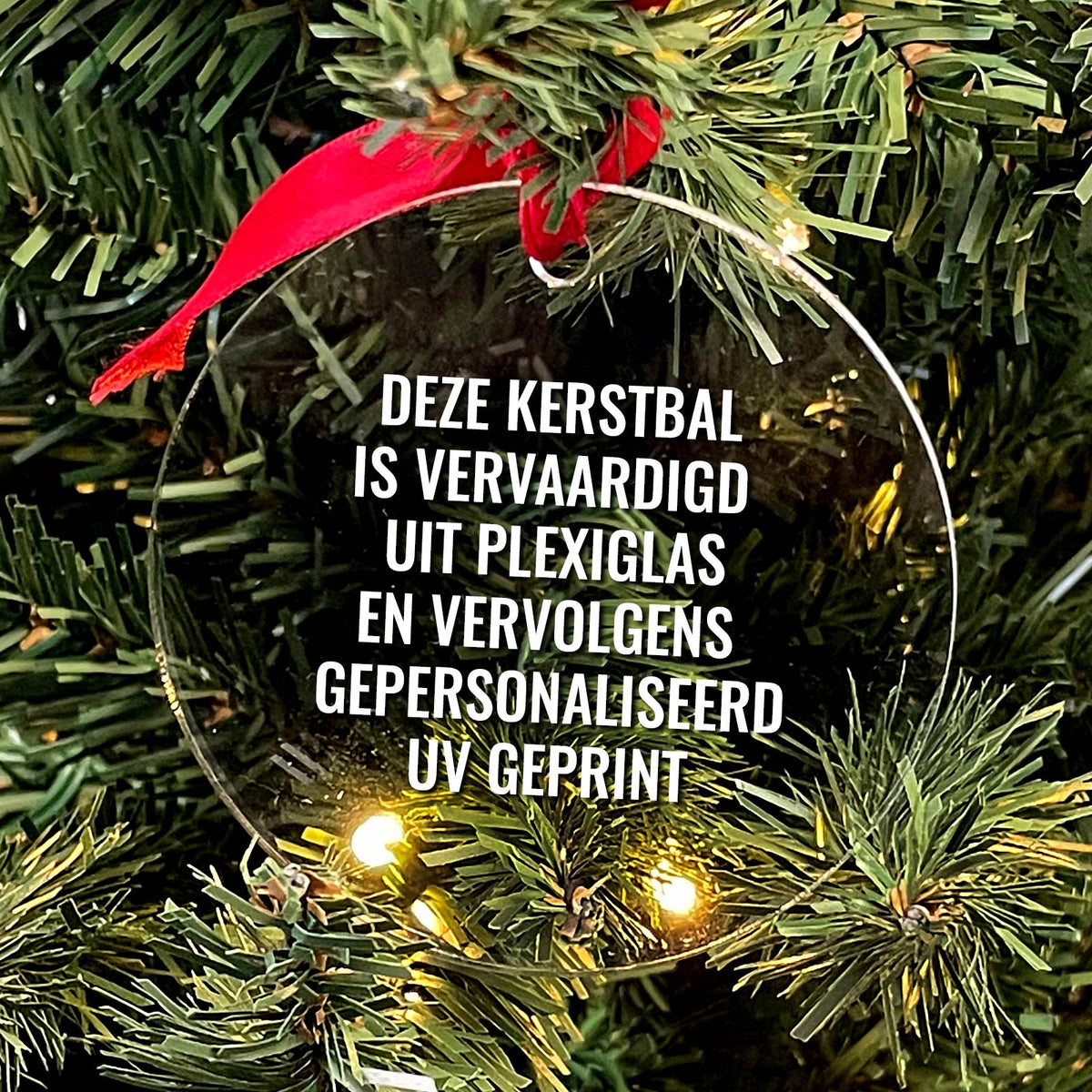 1e kerst in ons nieuwe huis - Plexiglas Kerstbal - Bella Mia
