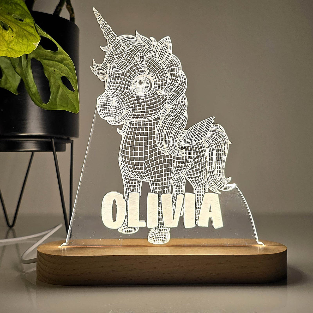 3d Unicorn lampje - Bella Mia