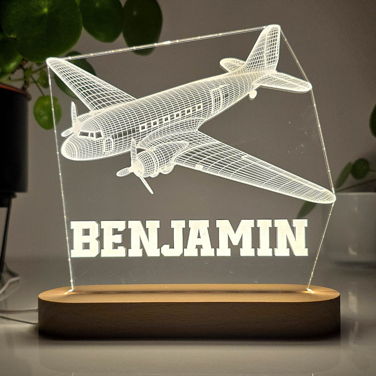 3d Vliegtuig Lamp - Bella Mia