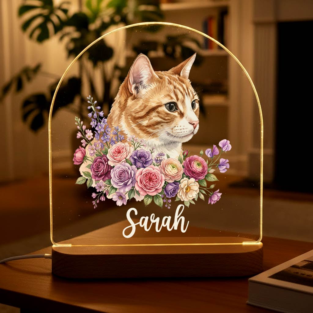Kattenlampje met naam