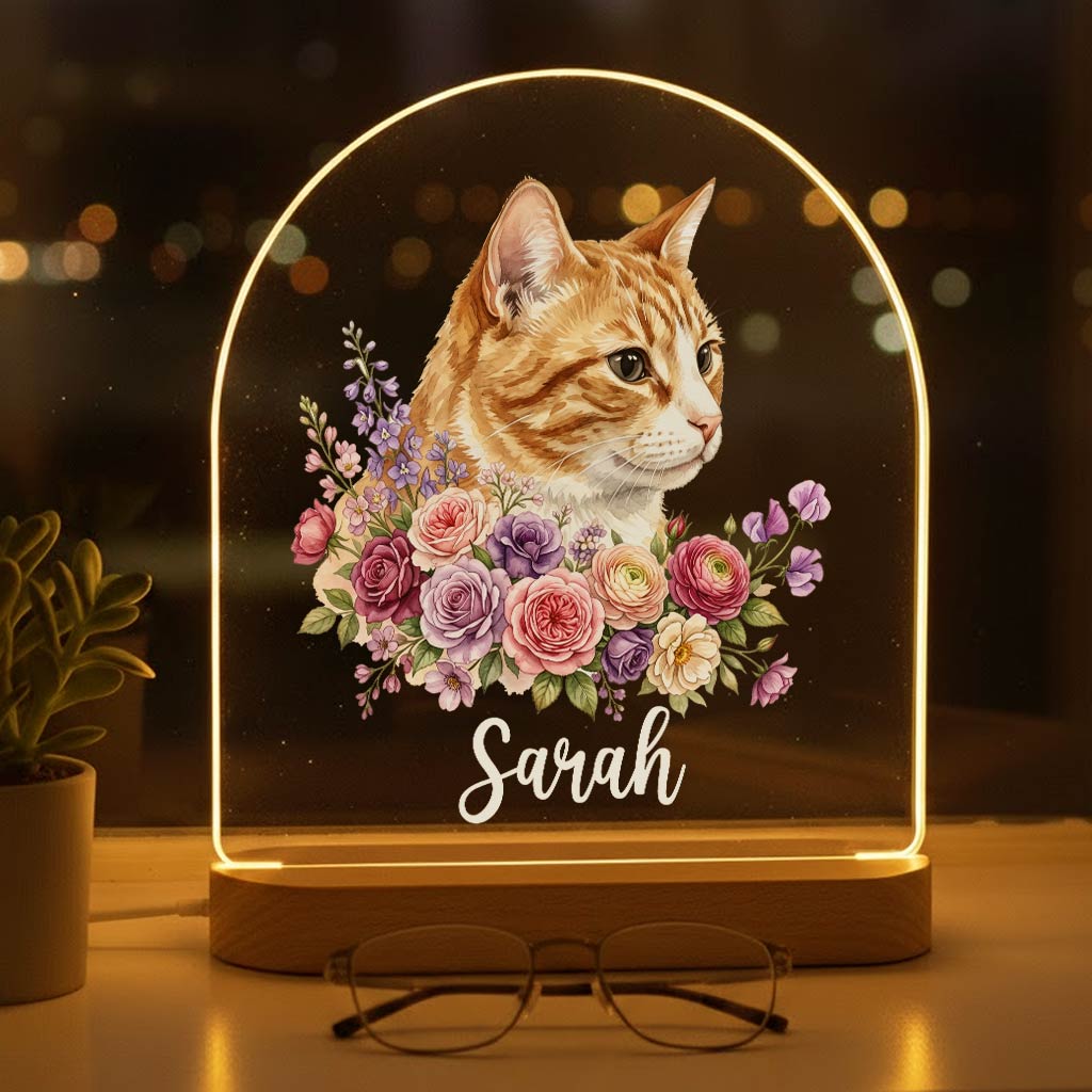 Kattenlampje met naam