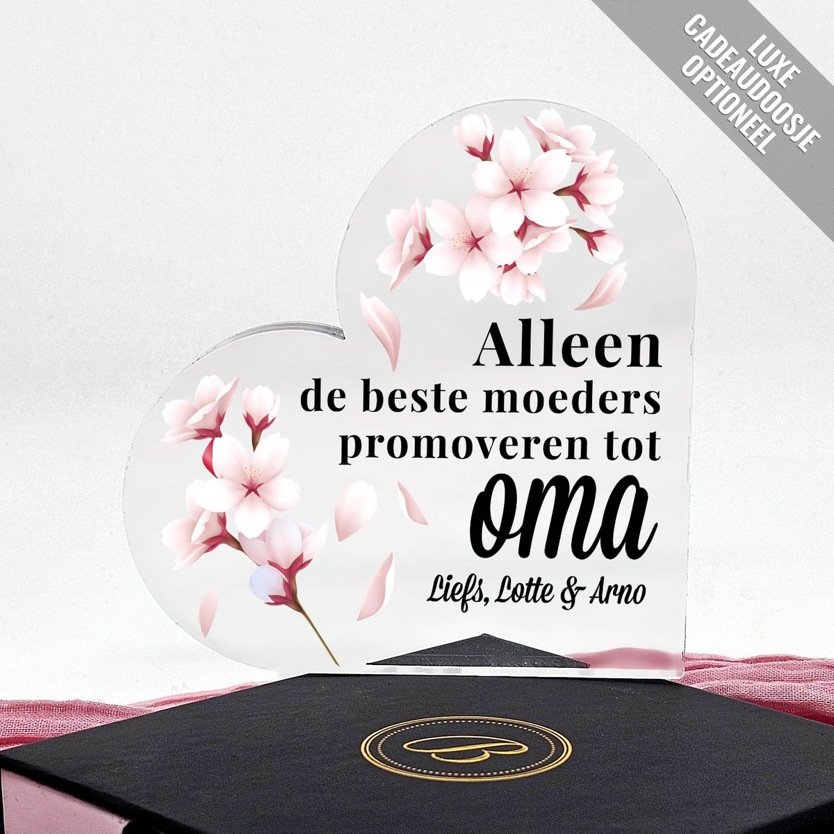 Alleen de beste moeders promoveren Plexi Hart - Bella Mia