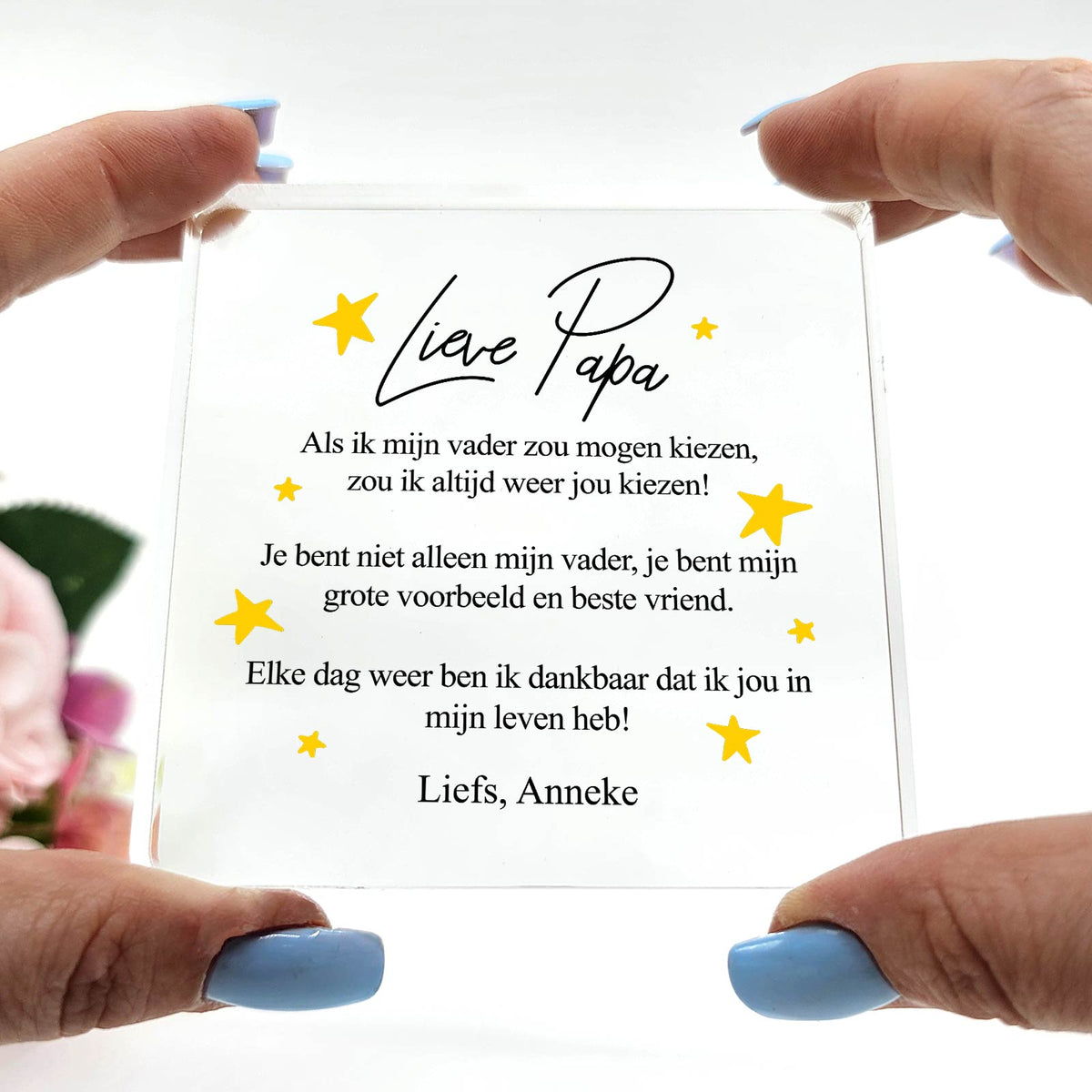 Als ik mijn vader zou mogen kiezen - Plexi Glas Plaque - Bella Mia