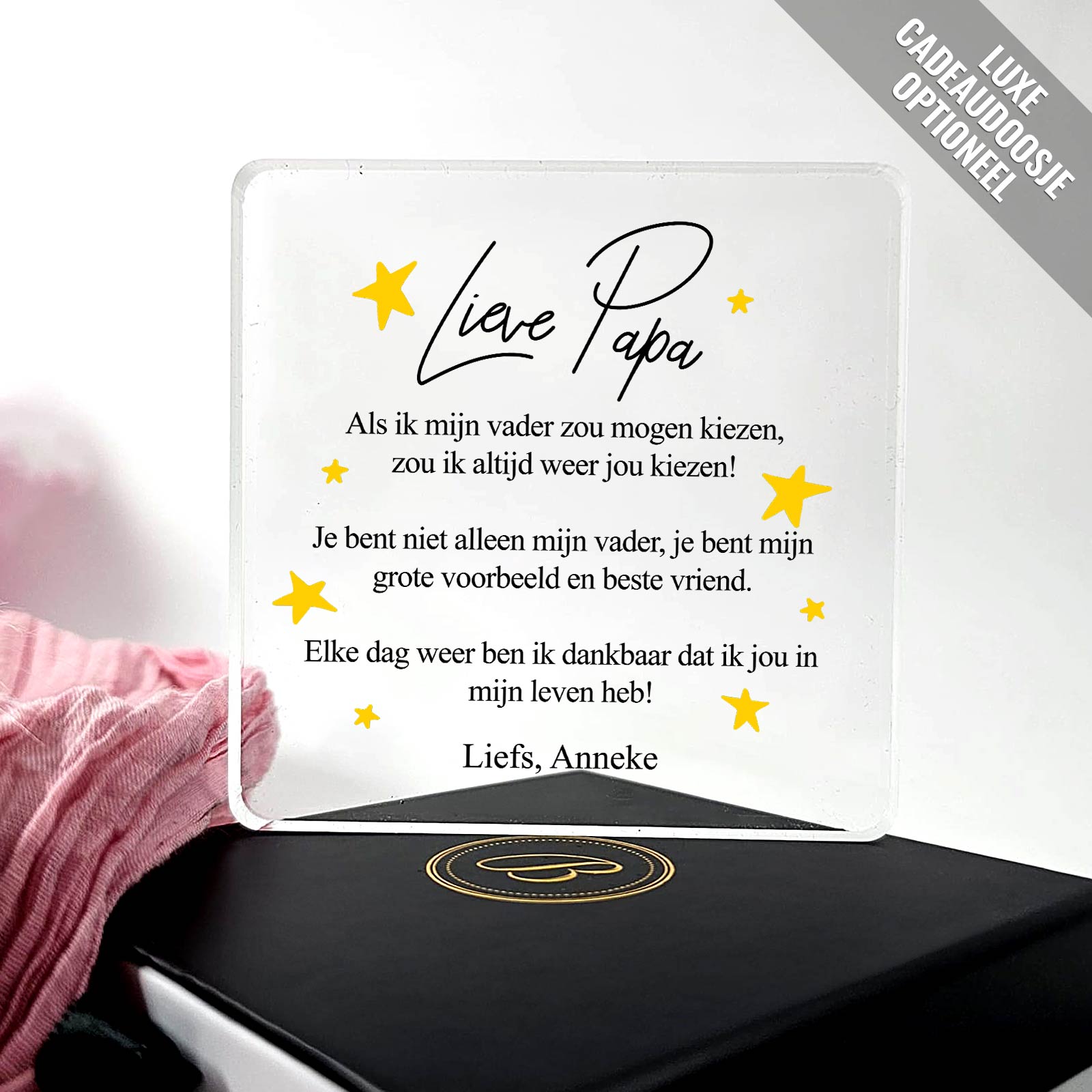 Als ik mijn vader zou mogen kiezen - Plexi Glas Plaque - Bella Mia