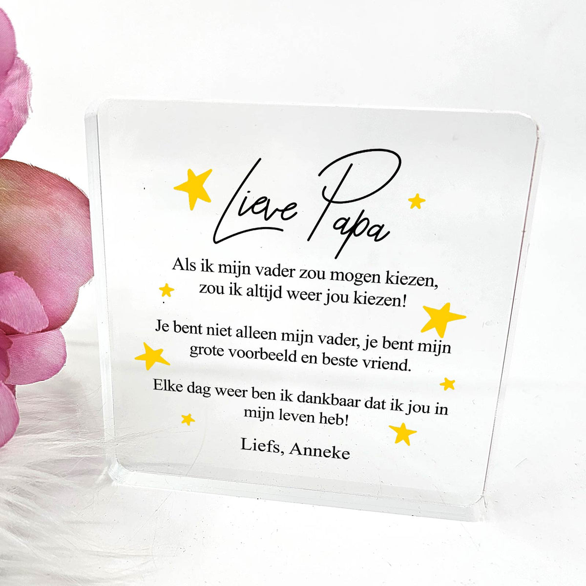 Als ik mijn vader zou mogen kiezen - Plexi Glas Plaque - Bella Mia