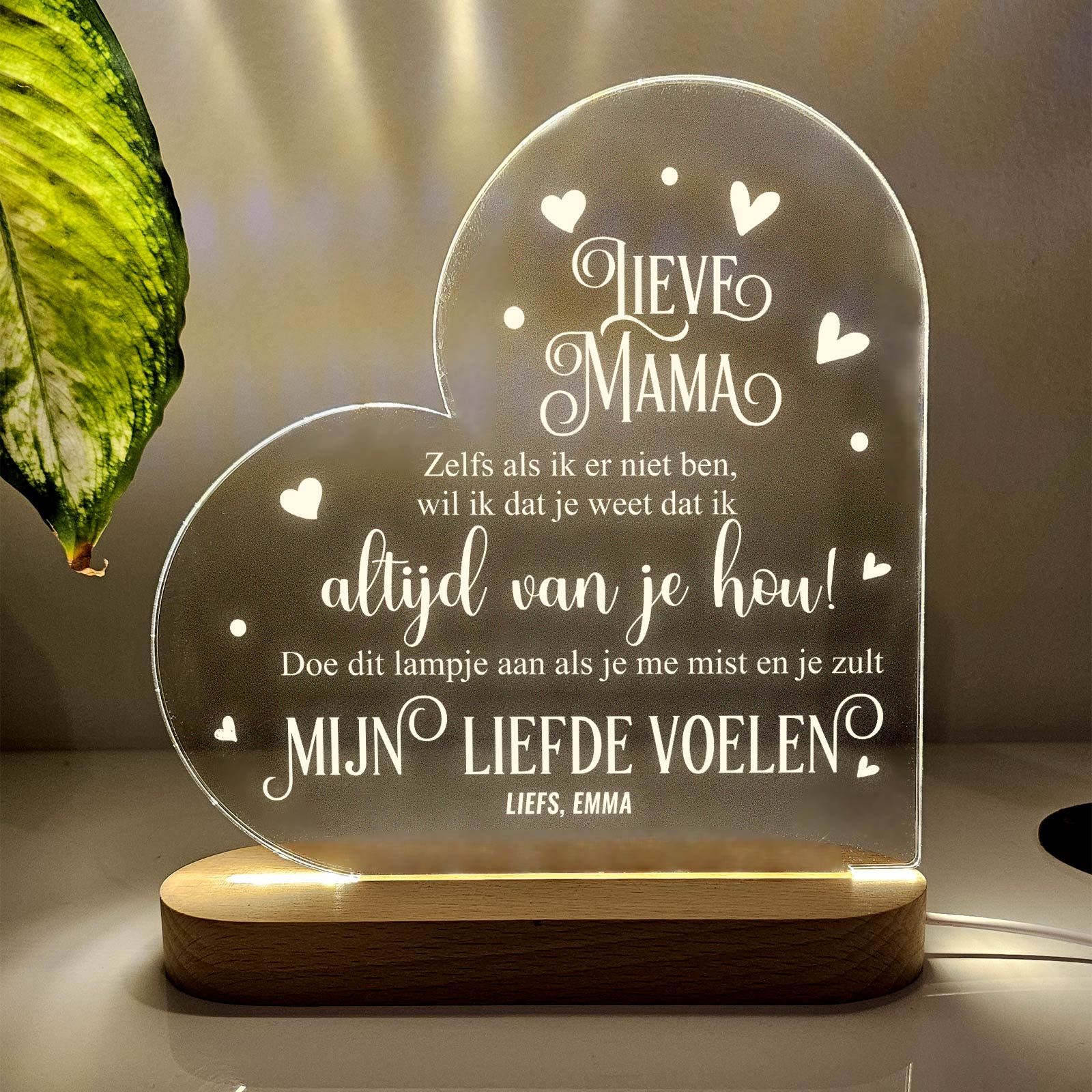 Als je me mist - Ledlamp - Bella Mia